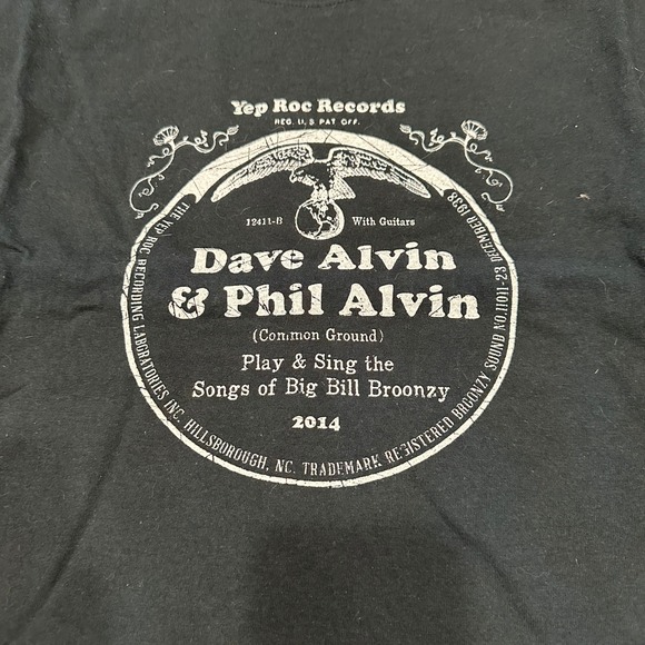 Gildan Heavy Mens 2XL Black Dave Alvin Phil Alvin Yep Roc Records Concert TShirt - Picture 7 of 9